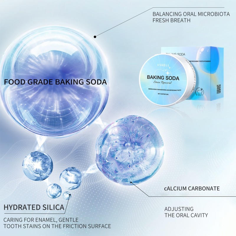 Private Label Organic Vegan Pearl Powder Natural Calcium Carbonate Soda Teeth Whitening Accessory Multi-Purpose Teeth Care