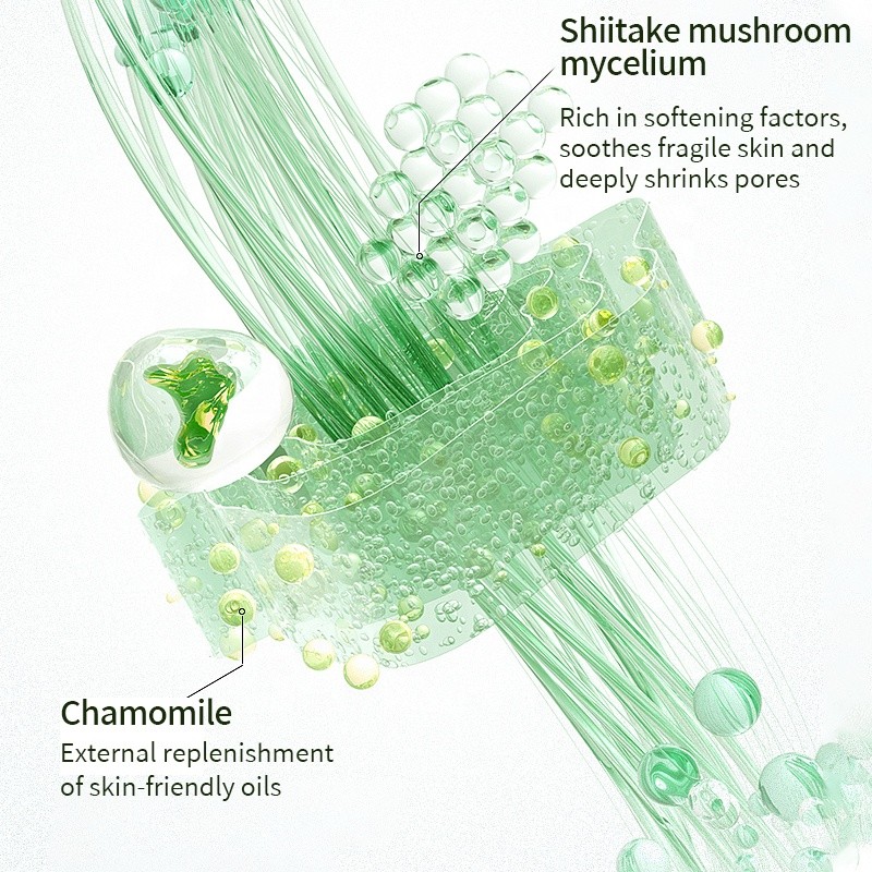 OEM Vegan Herbal Soothing Hydration 4-Piece Starter Kit Matsutake Mushroom Anti-Aging Skincare Set Cruelty-Free for Face