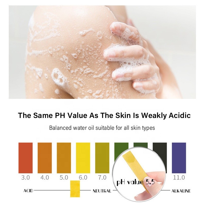 OEM Herbal Amino Acid Body Wash 300ml/10.14 Fl Oz Soap-Free Shower Gel Mild Fragrance Hydrated Nourished Skincare Liquid Bubbles