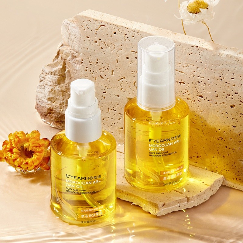 OEM Custom Moroccan Nut Argan Hair Oil for Women Anti-frizz Soft Repair Dry Hot Dyed Damaged Hair Lasting Hair Serum