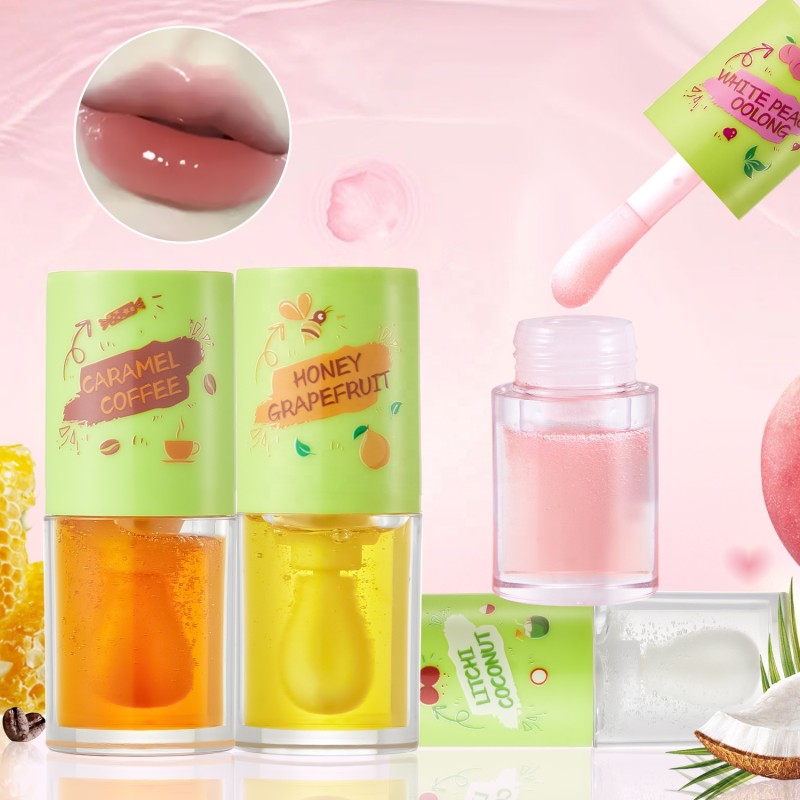 OEM Wholesale Fat Oil Lip Gloss Drip 5ml / .17fl oz Natural Hydrating Clear Shiny Plumping Glow Makeup for Dry Lip Care Lip Tint