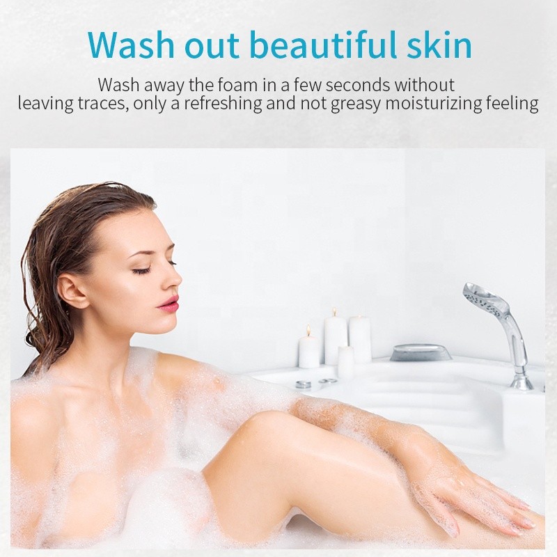 Private Label Yogurt Mousse Body Wash Creme Amino Acid Infused Silky Skin Bubble Shower Gel Foaming Bath Refreshing Perfumed