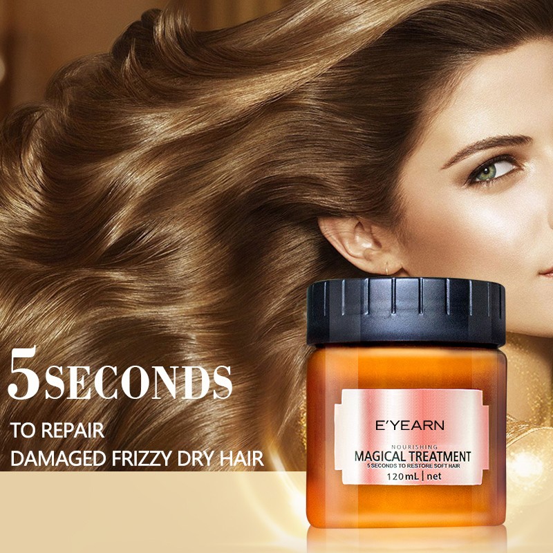 Magical 5-Second Hair Mask Organic Cream Infusing Argan Oil Nutrition for Moisturizing Damage Repair Soft Hair Restoration