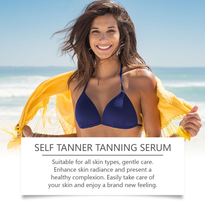 Vegan Herbal Essence for Even Skin Tone Wheat Skin Tanning Drop Oil with Vitamin C and Peptides Moisturizing Blackening