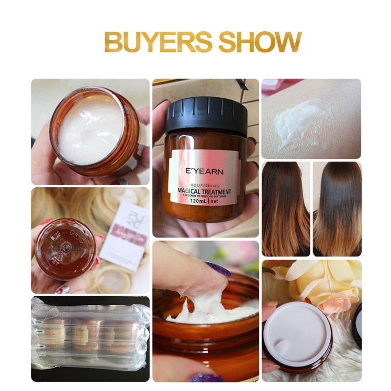 Magical 5-Second Hair Mask Organic Cream Infusing Argan Oil Nutrition for Moisturizing Damage Repair Soft Hair Restoration