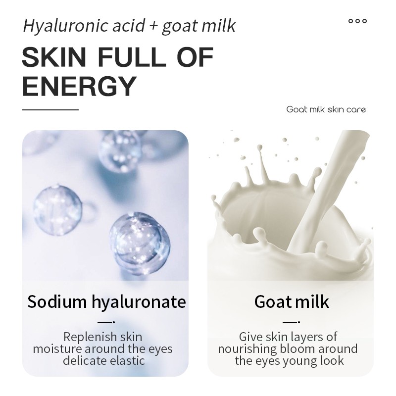 Vegan Herbal Infused Goat Milk Hydrating Collagen Gel Eye Pad Patches Popular Sheet Form Facial Skin Care Eye Mask Cosmetics