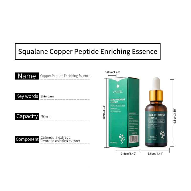 Vshell OBM Anti-Aging 30ml Hyaluronic Acid for Essence Liquid Facial Moisturizer Home Use Hydrating Nourishing Skin Care