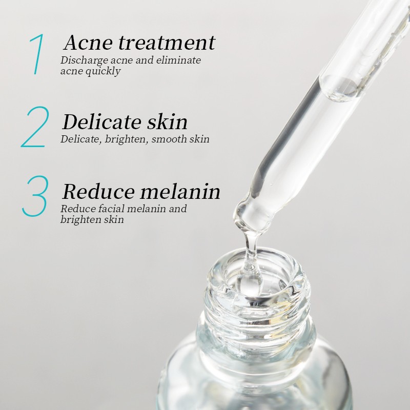 OEM Alpha Hydroxy Acid Serum 30ml Exfoliating Blackhead Removal Solution Natural Pore Cleaning Essence Anti-Acne Face Serum