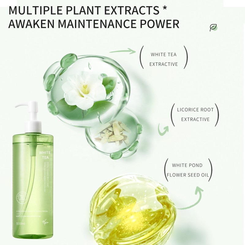 VSHELL Green Tea Face Wash Vegan Cruelty-free Gentle Formula Moisturizing Skin Clearing Large Capacity Tea Tree Facial Cleanser