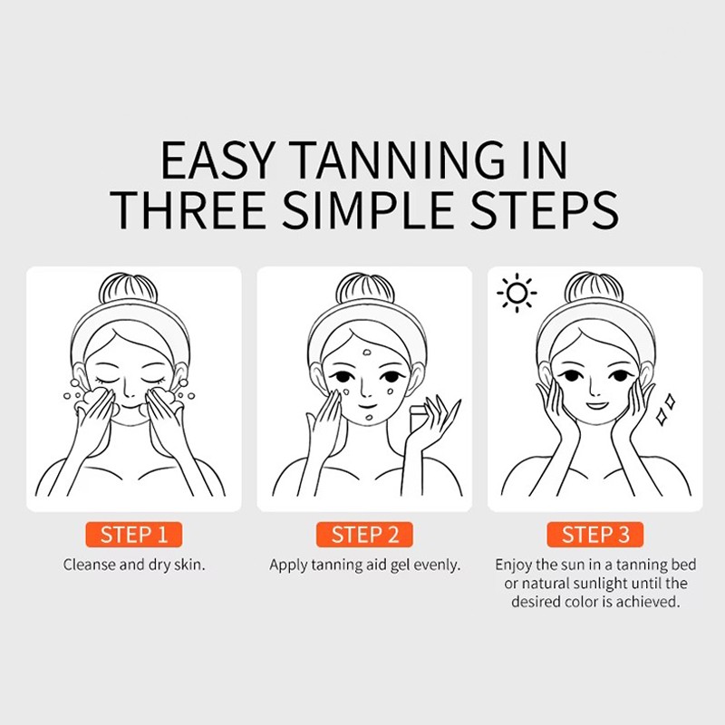 Vshell Organic Herbal Tanning Cream Oil Gentle Moisturizing Summer Outdoor Beach Aid for Bronze Skin Face Use