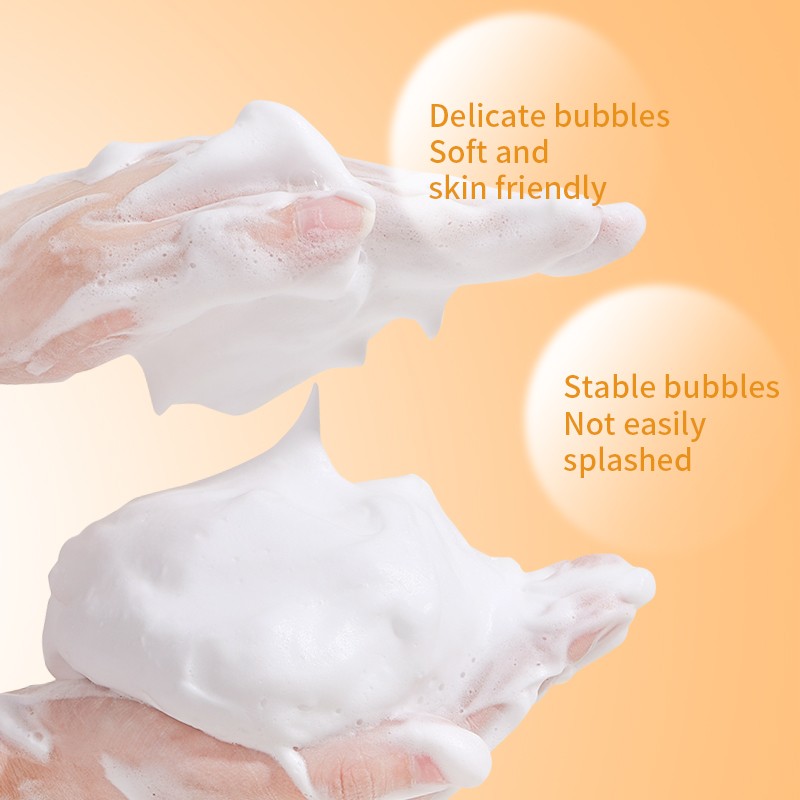 Vshell Vegan Herbal Vitamin C Facial Cleanser Hyaluronic Acid Infused Deep Cleansing Moisturizing Foam for Pore Cleaner Face