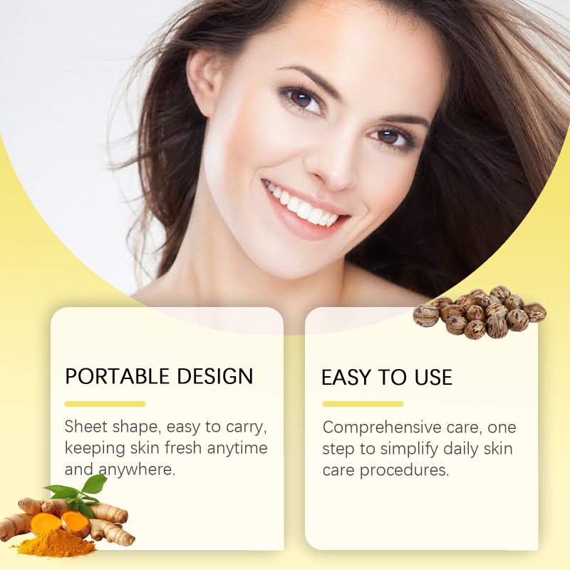 Jaysuing Herbal Kojic Acid Turmeric ODM Sheet Mask Hydrating Moisturizing Facial Cleansing Pads with Pearl Pore Cleaner Function