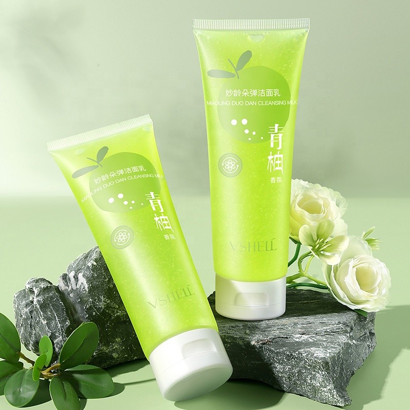 Aloe Vera Prebiotics Rice Chaff Extract Gel Gentle Daily Vegan Facial Cleanser for Oily Skin Non-Irritating Fine Smooth