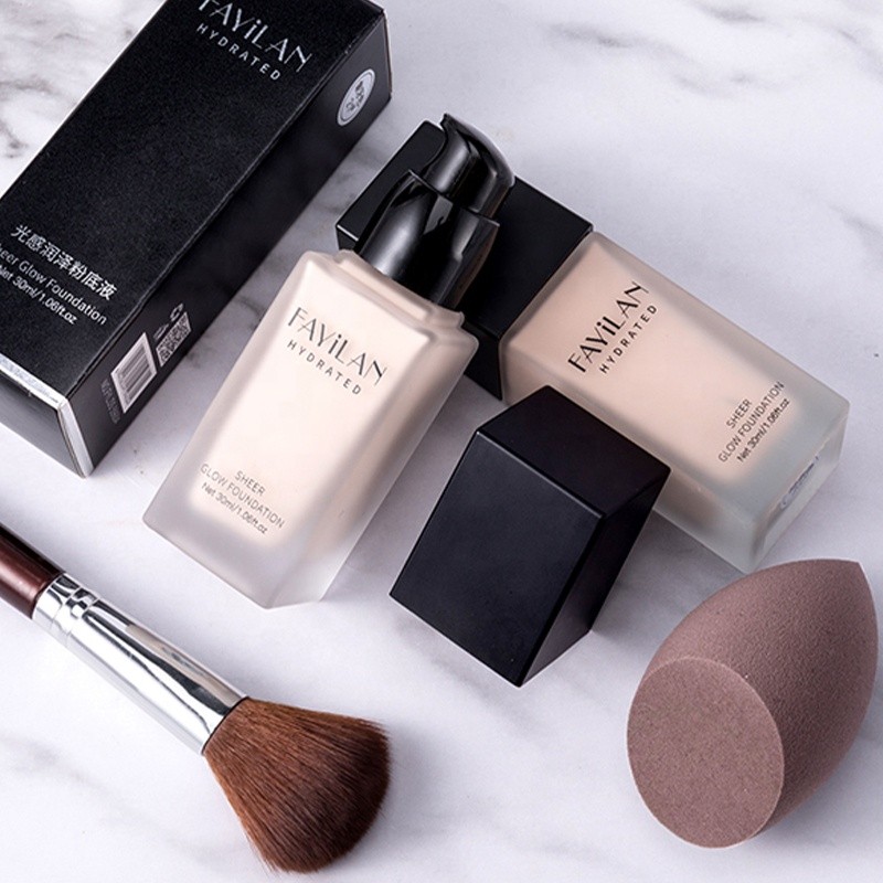 Private Label Liquid Foundation Makeup, Longwear Medium-Full Coverage Matte Finish, Support Custom Formula and Colour