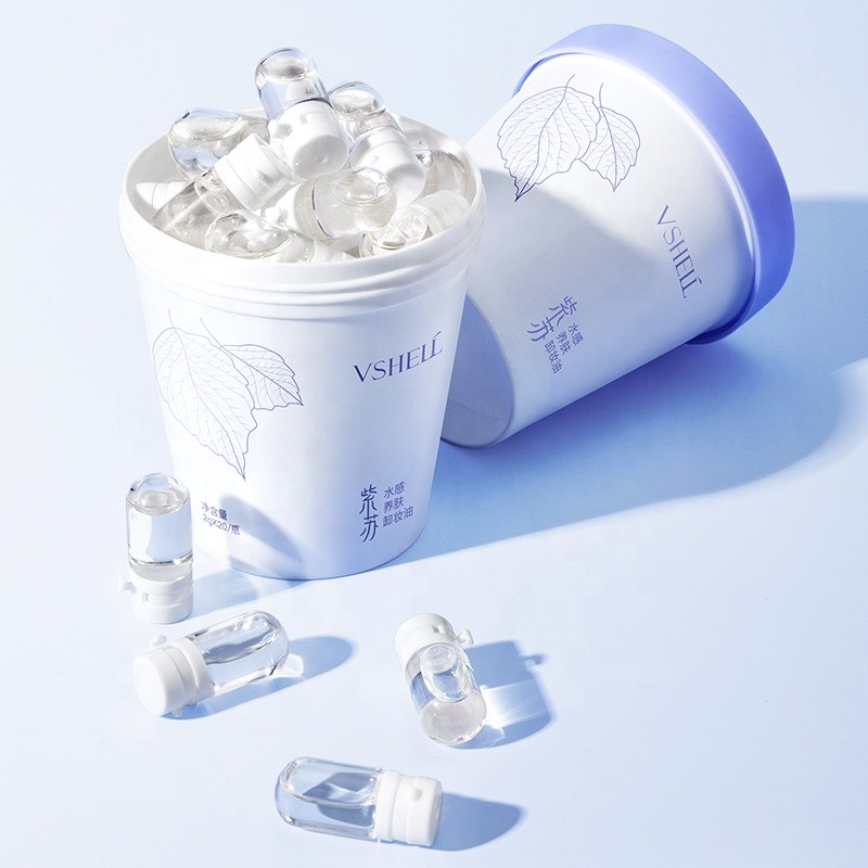 VShell 20-Pack 0.07oz Deep Cleansing Oil Nourishing Perilla Olive Lavender Gel for Dry Skin Makeup Remover and Skin Care