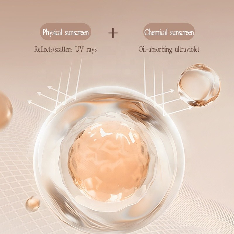 OEM Whitening Sunscreen Foundation Liquid SFP50+ 30g Brightening Hydrating Sun Protection Long-Lasting Makeup Base Tinted Cream