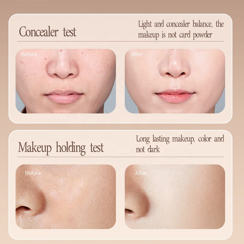 OEM Whitening Sunscreen Foundation Liquid SFP50+ 30g Brightening Hydrating Sun Protection Long-Lasting Makeup Base Tinted Cream