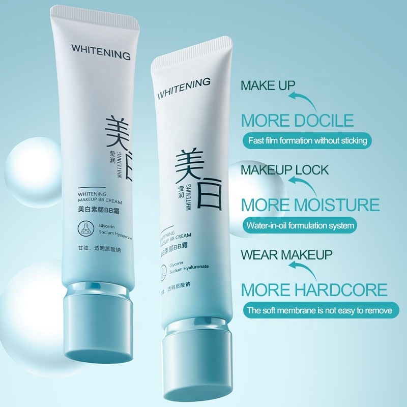 OEM Whitening BB Cream 30g/1.06oz with Brightening Coverage Featuring Cyclopentasiloxane and Hyaluronate Radiant Glow Cream