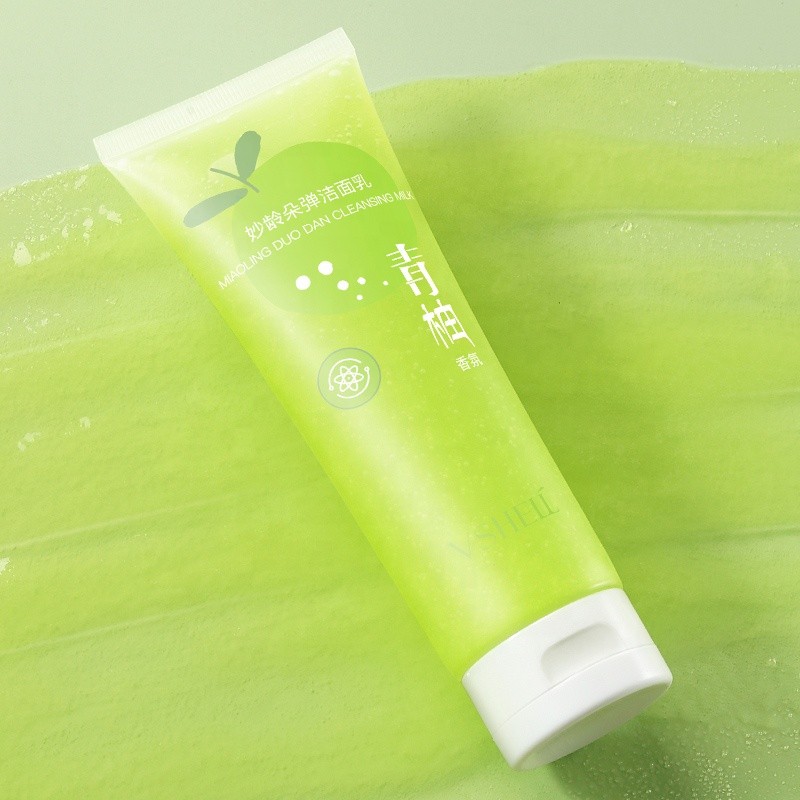 Aloe Vera Prebiotics Rice Chaff Extract Gel Gentle Daily Vegan Facial Cleanser for Oily Skin Non-Irritating Fine Smooth