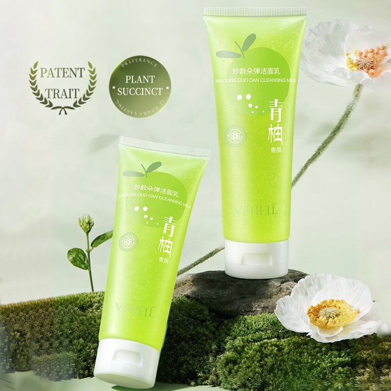 Aloe Vera Prebiotics Rice Chaff Extract Gel Gentle Daily Vegan Facial Cleanser for Oily Skin Non-Irritating Fine Smooth