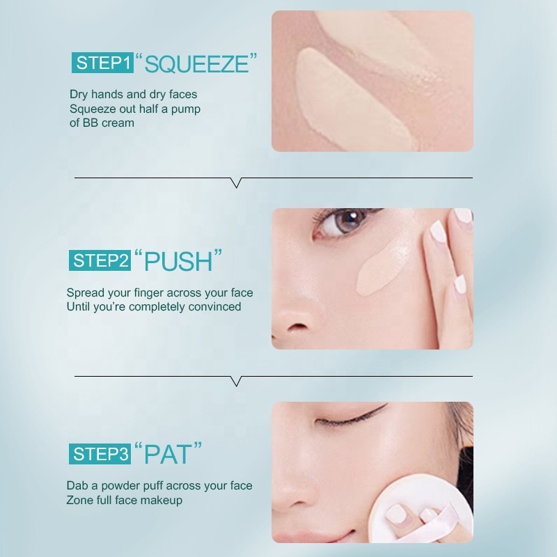 OEM Whitening BB Cream 30g/1.06oz with Brightening Coverage Featuring Cyclopentasiloxane and Hyaluronate Radiant Glow Cream