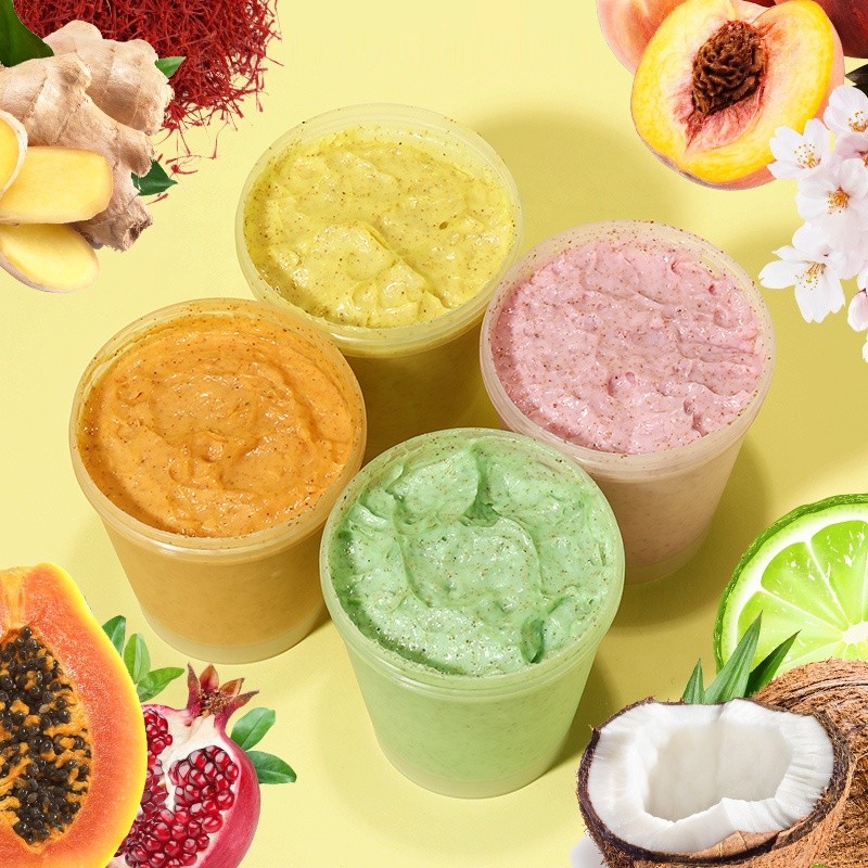 Wholesale Shea Ice Cream Body Scrub - Hydrating Exfoliating Nourishing Skin Body Care - Natural Vegan Walnut Granule Scrub Body