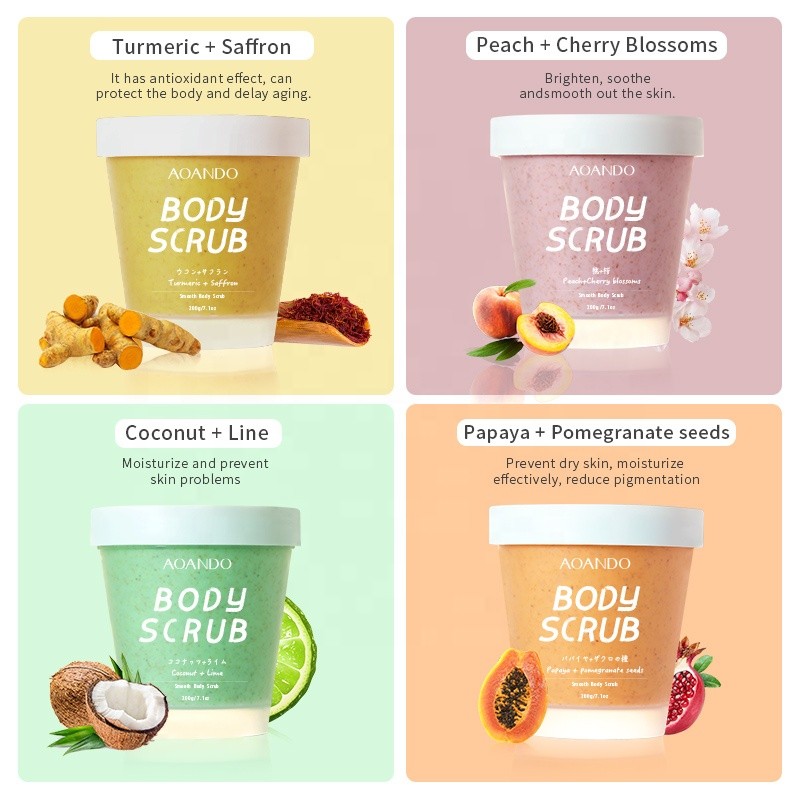 Wholesale Shea Ice Cream Body Scrub - Hydrating Exfoliating Nourishing Skin Body Care - Natural Vegan Walnut Granule Scrub Body