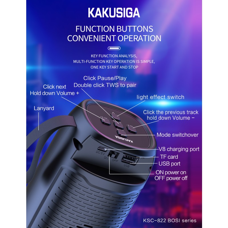 BT Speaker Manufacturer - OEM Dual 8 Audio Super Bass