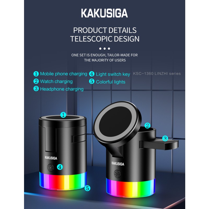 Cube Charger Manufacturer - OEM 3 in 1 Foldable 15W