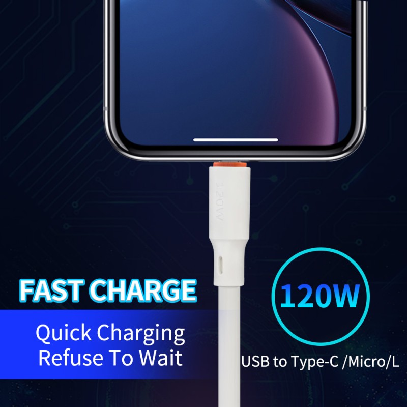 USB Data Cable Manufacturer - 120W 6A Fast Charging Cable
