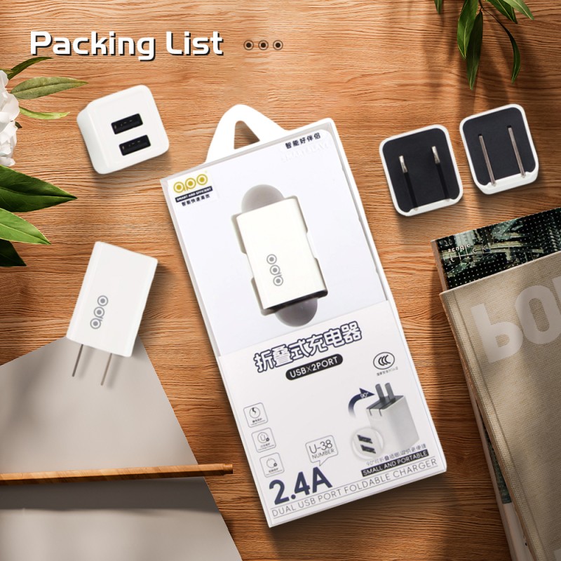 USB Charger Manufacturer - 2 Ports Quick Charger 2.4A Adapter