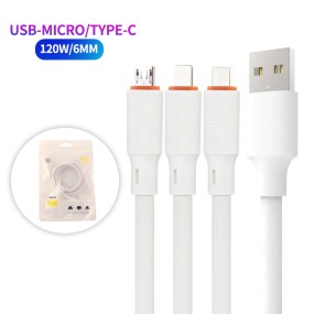 USB Data Cable Manufacturer - 120W 6A Fast Charging Cable