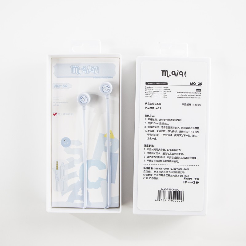 Wired Earphones Factory - 3.5mm Cute Kawaii In-ear Earbuds