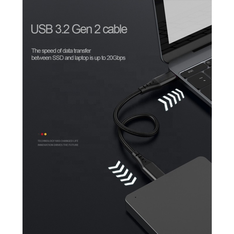 USB Cable Supplier - OEM 25cm Double Nylon Braided