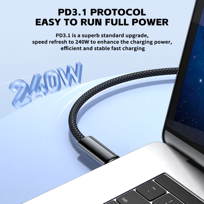 USB Cable Supplier - OEM Magnetic 240W Nylon Braided