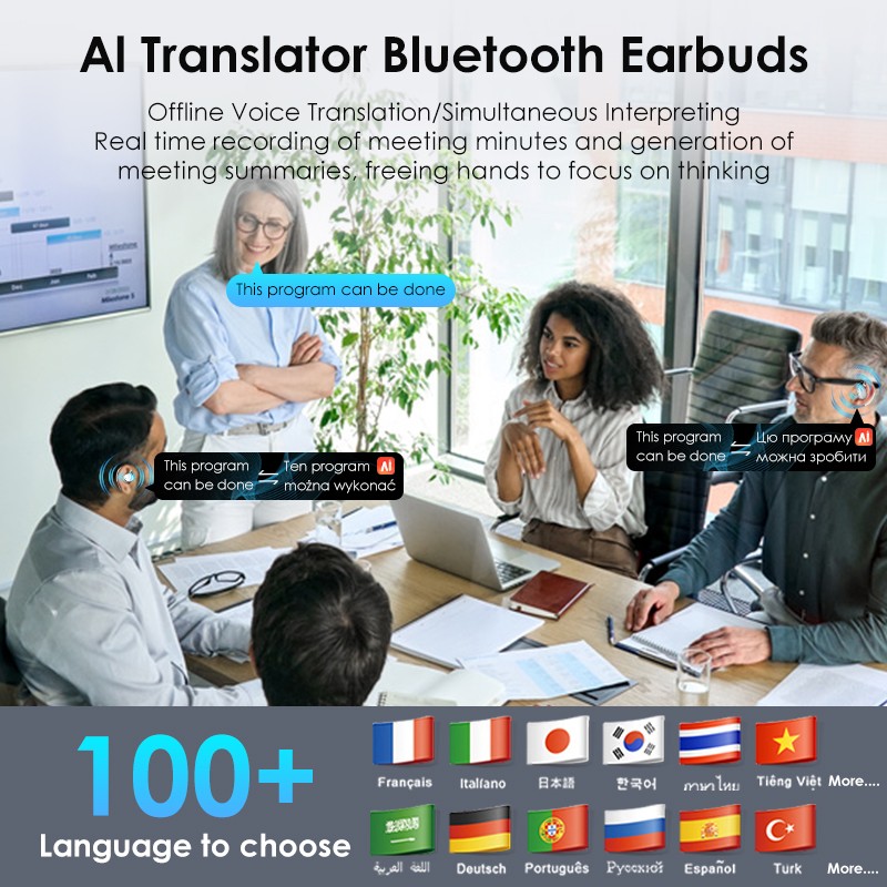 Bluetooth Earphones Manufacturer - OEM 144 Languages AI Translator