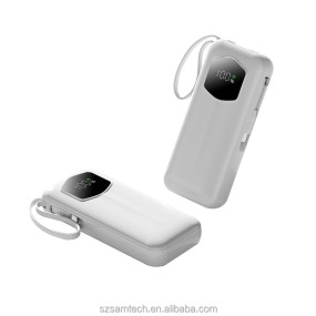 Power Bank Factory - Custom Logo 10000mAh Built-in Cables