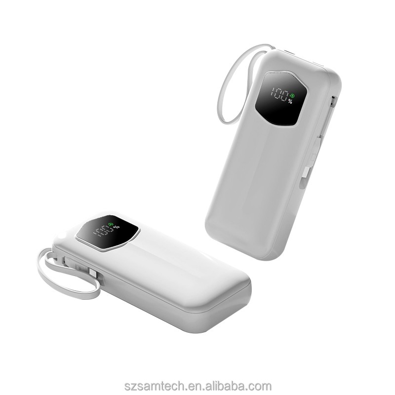 Power Bank Factory - Custom Logo 10000mAh Built-in Cables