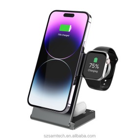 Wireless Charger Manufacturer - Tri-Fold 15W Fast Wireless Charger