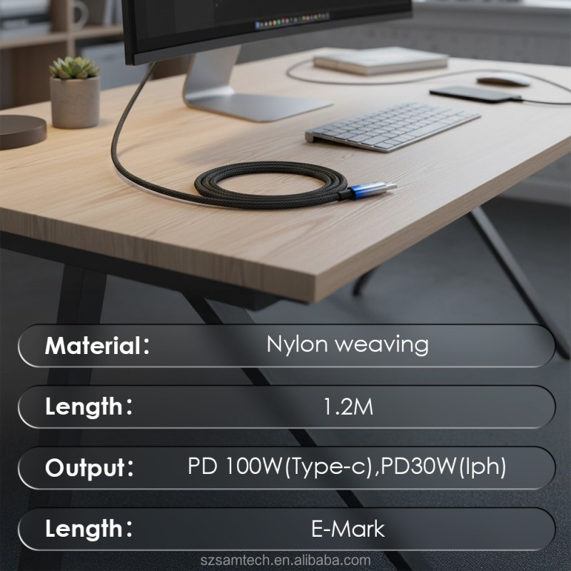 Charging Cable Manufacturer - USB C to L LED Display Fast Charger