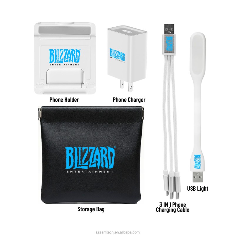 Gift Set Factory - Custom Logo 3 in 1 Charging Cable Set