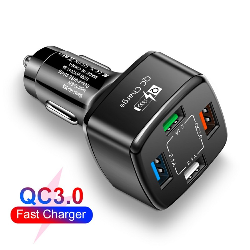 Car Charger Manufacturer - QC3.0 4 in 1 USB Type C Car Charger