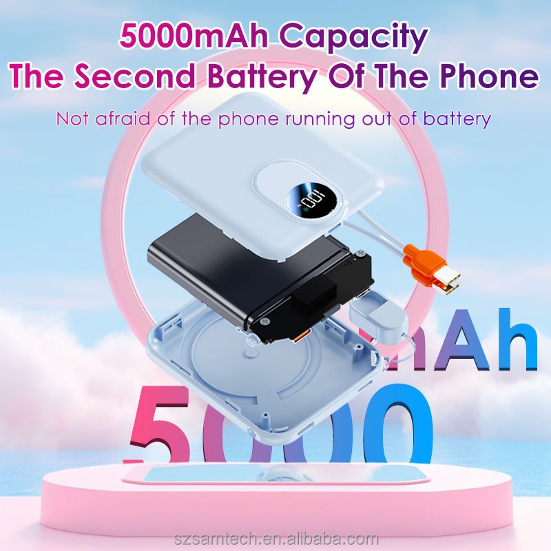 Power Bank Manufacturer - 5000mAh Wireless 20W PD Fast Charging