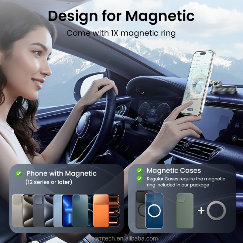 Car Phone Holder Factory - Large Nano Suction Cup Magnetic Holder