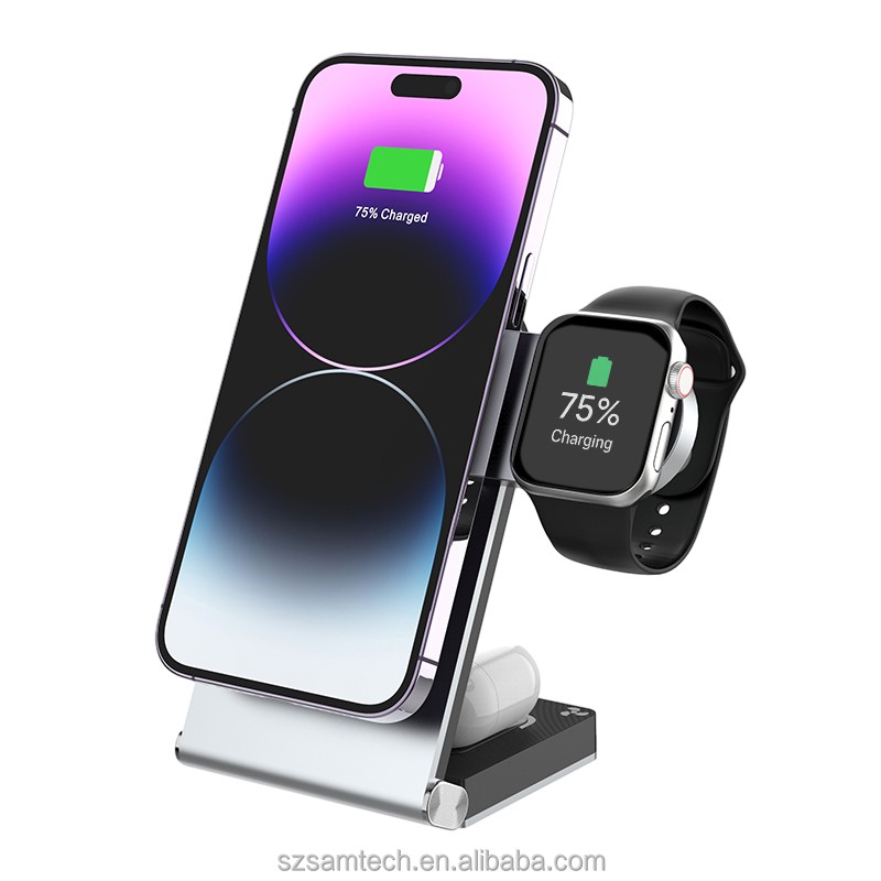 Wireless Charger Manufacturer - Tri-Fold 15W Fast Wireless Charger