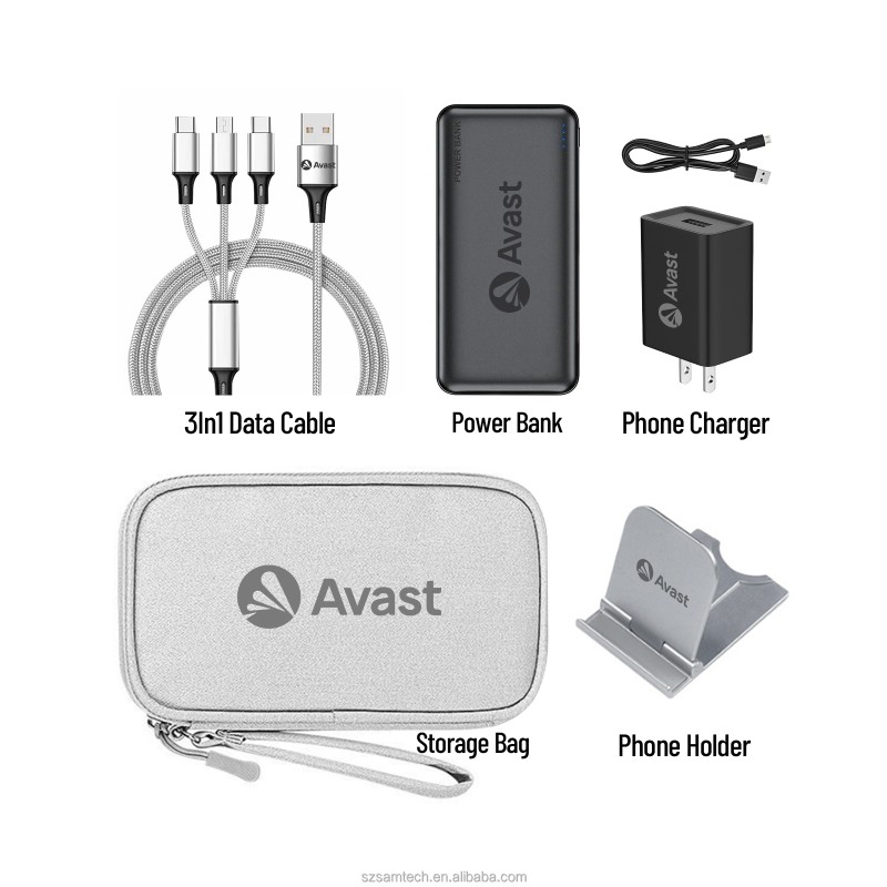 Gift Set Manufacturer - 10000mAh Power Bank 3 in 1 Cable Set