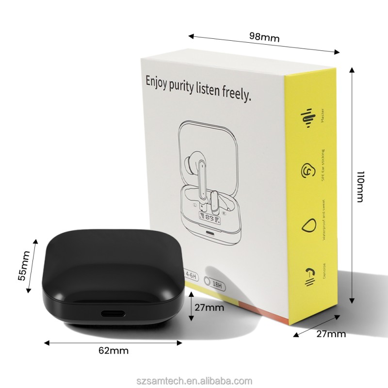 TWS Earbuds Factory - Bluetooth 5.4 Digital Display Touch Control