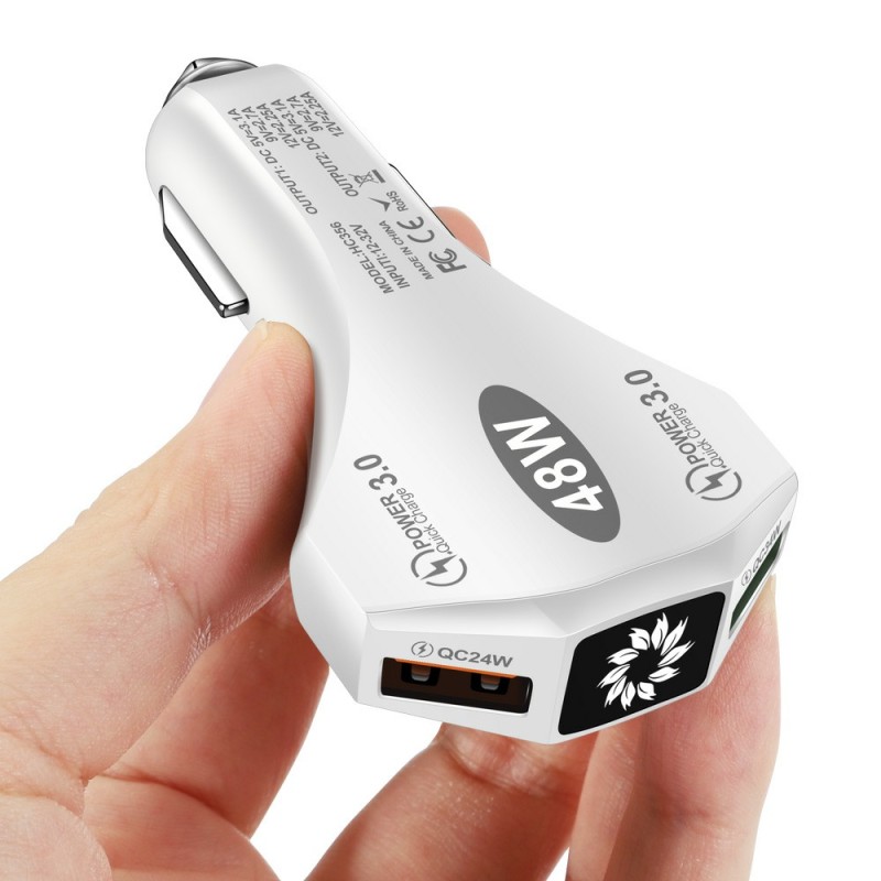 Car Charger Manufacturer - 48W Dual USB Port QC3.0 Car Charger