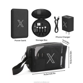 Travel Set Factory - Universal Cable 3000mAh Power Bank Set