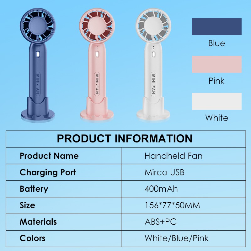 Portable Fan Manufacturer - 400mah Mini USB Rechargeable Fan